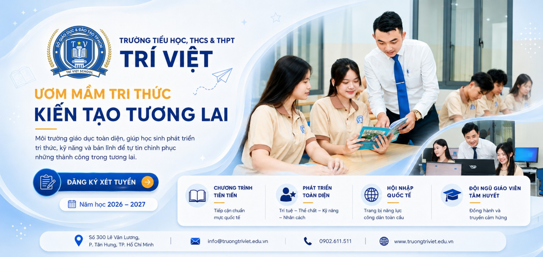 banner trường trí việt 1